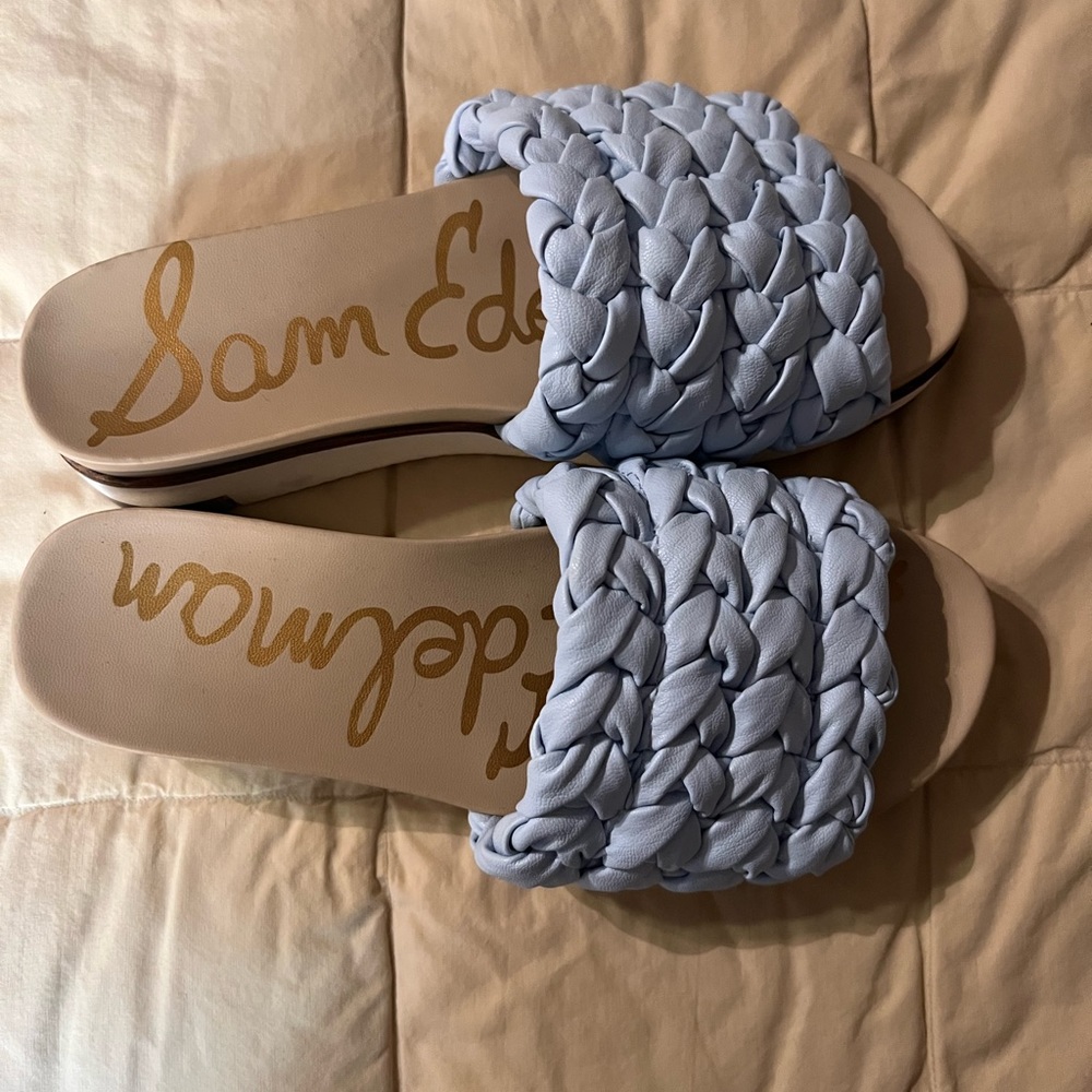 Sam Edelman blue slides size 7
